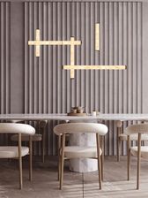 Lampa wisząca do salonu LED 93W 3000K SAGRE Zambelis Lights czarne aluminium i alabaster (5212031022387)