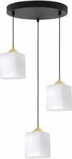 Light Home Lampa Sufitowa Wisząca Żyrandol Czarno-Złota Szklana Biały Klosz Do Salonu 1879557837