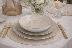 Lubiana Zestaw 18 szt. Talerzy Obiadowych Roma/Boss 9230 Mandala beżowy 27 cm (342942)