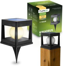 Lumiled Lampa Ogrodowa Solarna Led Kwadrus Wbijana Zewnętrzna Kula 3000K