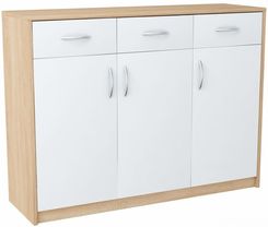 Matkam Komoda 3D3S Szafka 110Cm Biały Sonoma