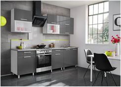 Meble Okmed Zestaw Mebli Kuchennych Salma 6 El. 200 Cm Kolor Grafit 82629220