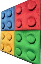 Miękkie Tapicerowane Panele Lego Na Ścianę 25x25 cm Grubość 4 cm Wielokolorowe