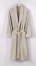 Modalowy szlafrok DELUXE dla kobiet i mężczyzn - Rozmiar M, Kolor Jasnobeżowy