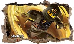 Naklejka Plakat na Ścianę Lego Ninjago 3D 100x100 cm