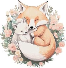 Naklejka ścienna Mama Lis 58x58 cm XL