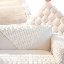 Narzuta welur na kanapę 70x120 beżowa RCK1182
