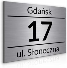 Nierdzewny Numer Na Dom 32x21cm Tabliczka Adresowa Z Numerem Domu Aluminium