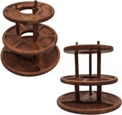 Patera piramida na ciasto TORY 3-poziomowa dębowa ciemna 5905679006078