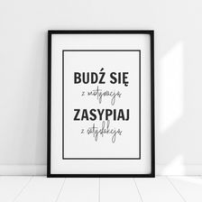 plakat na ścianę napis Budź się 29,7x42 cm