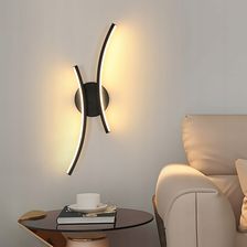 RISERVA LAMPA ŚCIENNA LED Kinkiet Czarny 2-punktowy Nowoczesny