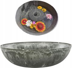 Skandi Misa Dekoracyjna Do Fontanny 37cm Imitacja Marmuru Tworzywo Z Recyklingu (1073)