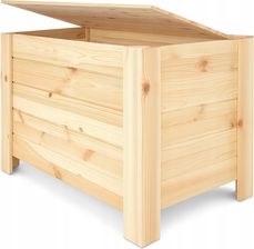 Skrzynia Kufer Drewniany Pinus Do Przechowywania Pojemnik Na Zabawki Koce 120 l Kolor sosna 77x40 Głębokość mebla 40 cm Kod producenta 6019
