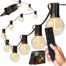 Smartled Girlanda Ogrodowa Świetlna 15M 25X Żarówka Led E12 Pilot Ściemniana Łańcuch