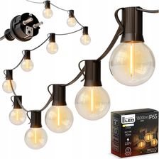 Smartled Girlanda Ogrodowa Świetlna 20M 20X Żarówka Led 1W Łańcuch 2X E12