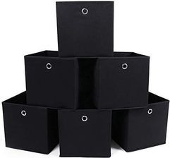 SONGMICS Pudełko do przechowywania 30x30x30cm czarny 6Szt. (RFB02H3)
