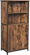 Songmics Regał Do Salonu Lub Kuchni Brązowy Loft 125cm 
