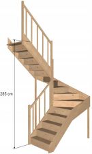 Sowosz Schody Drewniane Eqg 160R Lewoskrętne