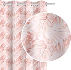 Spod Igły I Nitki Pudrowa Zasłona Do Salonu W Liście 140X250 Hibiscus 22163