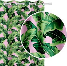 Spod Igły I Nitki Zielona Zasłona Do Salonu W Liście 140X250 Planta 22162