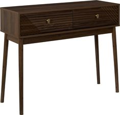 Stolik konsola do przedpokoju Ciemny Orzech MDF/Drewno HowHomely 100x35x80 HH-HD0563