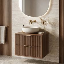 Szafka łazienkowa pod umywalkę Wisząca Rea Mono 60cm Brown 600x480x470 Brązowy MDF REAM0413 5906366034459