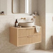 Szafka łazienkowa pod umywalkę Wisząca Rea Mono 80 cm Beżowy MDF REAM0409 5906366034442