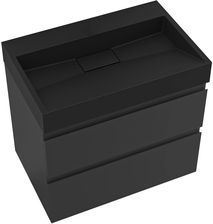 Szafka podumywalkowa wisząca CERANO Carole 70 cm czarna mat z umywalką Vita CER669049