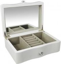 SZKATUŁKA DREWNIANA BIAŁA NA BIŻUTERIĘ !! 77749