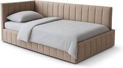 Tapicerowane łóżko pojedyncze z pojemnikiem Teddy 90x200