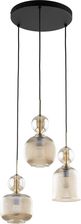 Tk Lighting Lampa Wisząca Sophia Z Czarną Rozetą I Trzema Eleganckimi Szklanymi Zwisami Do Salonu 11041 (11041T)