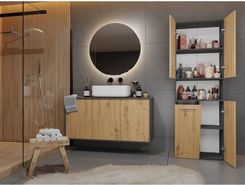 TOPESHOP NEL szafka łazienkowa regał słupek 1K/DK Antracyt Artisan 5907220603002