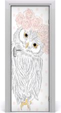 Tulup.Pl Naklejka samoprzylepna na drzwi Sowa w wianku 75x205 cm (DOORSTICKERF104896782)
