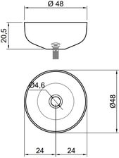 Umywalka podblatowa Antonio Lupi Albume Umywalka 48 cm ambra ALBUME10AMBRA