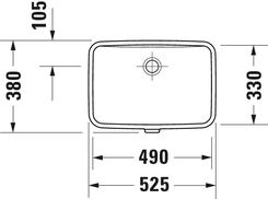Umywalka podblatowa Duravit No.1 52,5x38 cm biały Alpin 03954900282