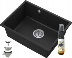 Umywalka podblatowa GRANITAN Manado 60 czarna chrom 5905036608792