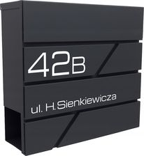 Verda Skrzynka Na Listy Z Adresem Numerem Domu Napisem Druk Nadruk Uv Antracyt