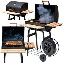 Verk Group Duży Grill Węglowy Ogrodowy Przenośny Bbq Z Półkami Zamykany +Termometr 27090