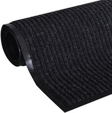 vidaXL Wycieraczka pod drzwi PCV czarna 90x120 cm