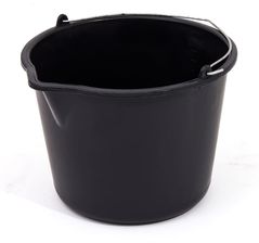 Wiadro budowlane z lejkiem 20L plastikowe czarne