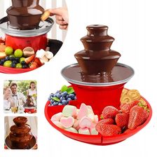 Zestaw do fondue Fontanna do Czekolady czerwony (6925698242577)
