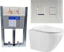 Zestaw Podtynkowy Wc Stelaż Niski Cersanit Aqua 92 Miska Wc Arbo Slim Rim (ZESTAWPODTYNKOWYWC7238724311)