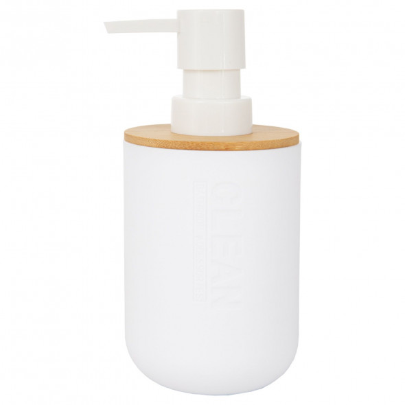 Dozownik Do Mydła W Płynie Pojemnik Elegancki Dyspenser Biały Mat 300 ml