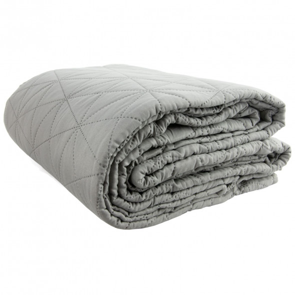 Duży koc miękki pled narzuta dekoracyjna 220x240 szary