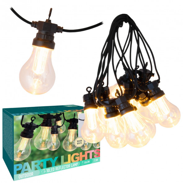 Girlanda Ogrodowa Łańcuch Świetlny LED 10 Kul 7,5 m