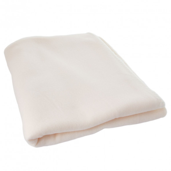 Koc polarowy z mikrofibry miękki pled narzuta 130X160 złamana biel