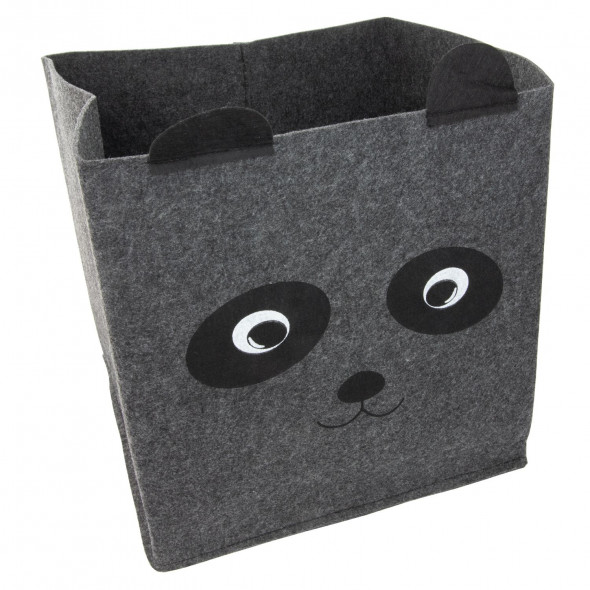 Kosz Pudełko Na Zabawki Filcowy Organizer Do Szafy Na Skarpetki Ciemnoszary