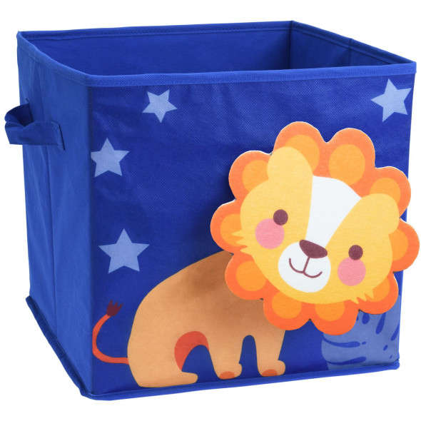Kosz Pudełko Tekstylne Na Zabawki Organizer Do Szafy Na Skarpetki Lew