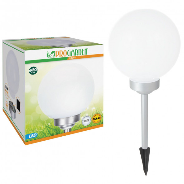 Lampka Solarna Ogrodowa Duża Kula Wbijana Lampa Latarnia 52 cm