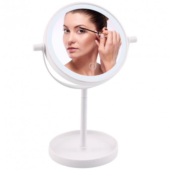 Lusterko Do Makijażu Kosmetyczne Podświetlane LED Białe